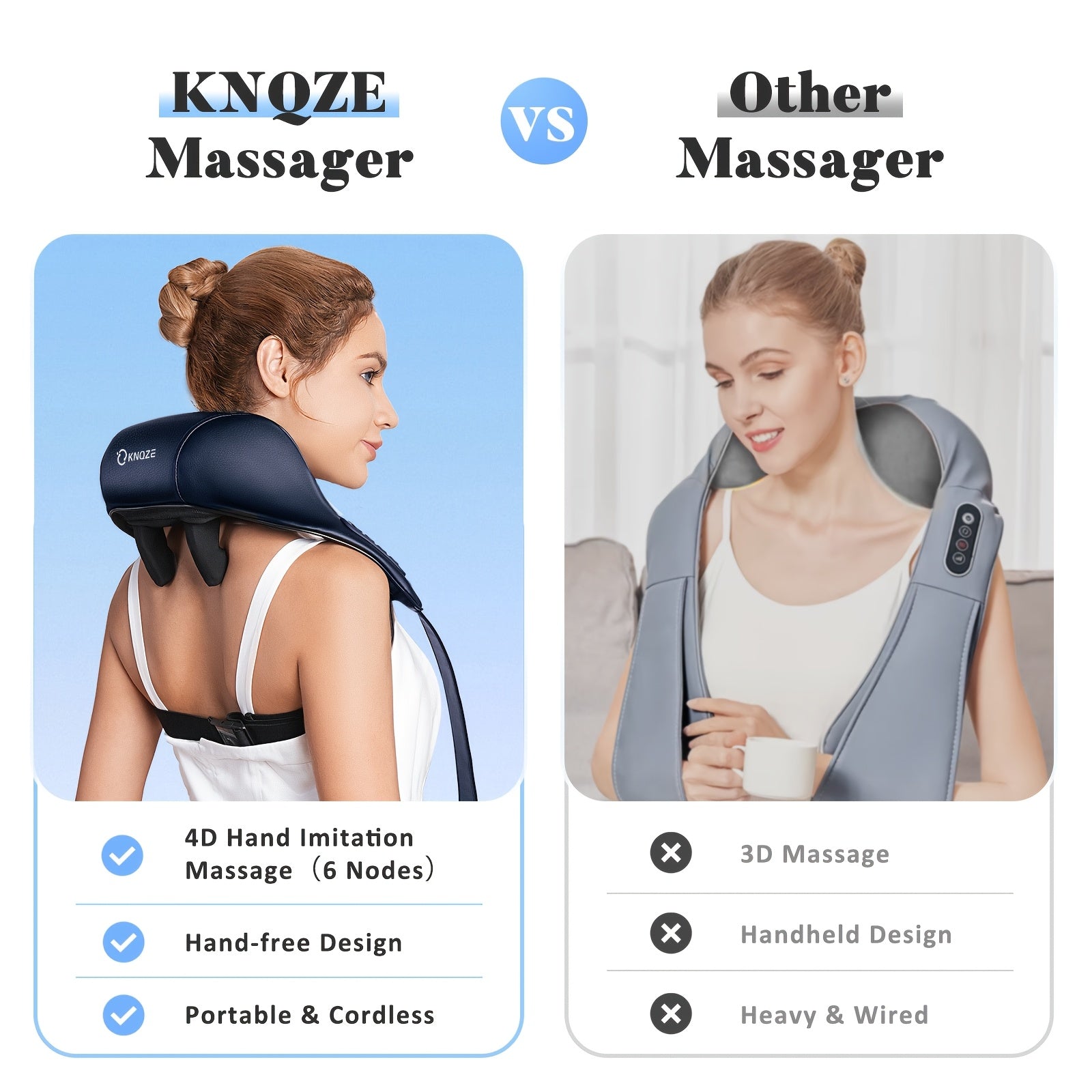 Cordless Neck & Shoulder Massager with Heat - BestGod®