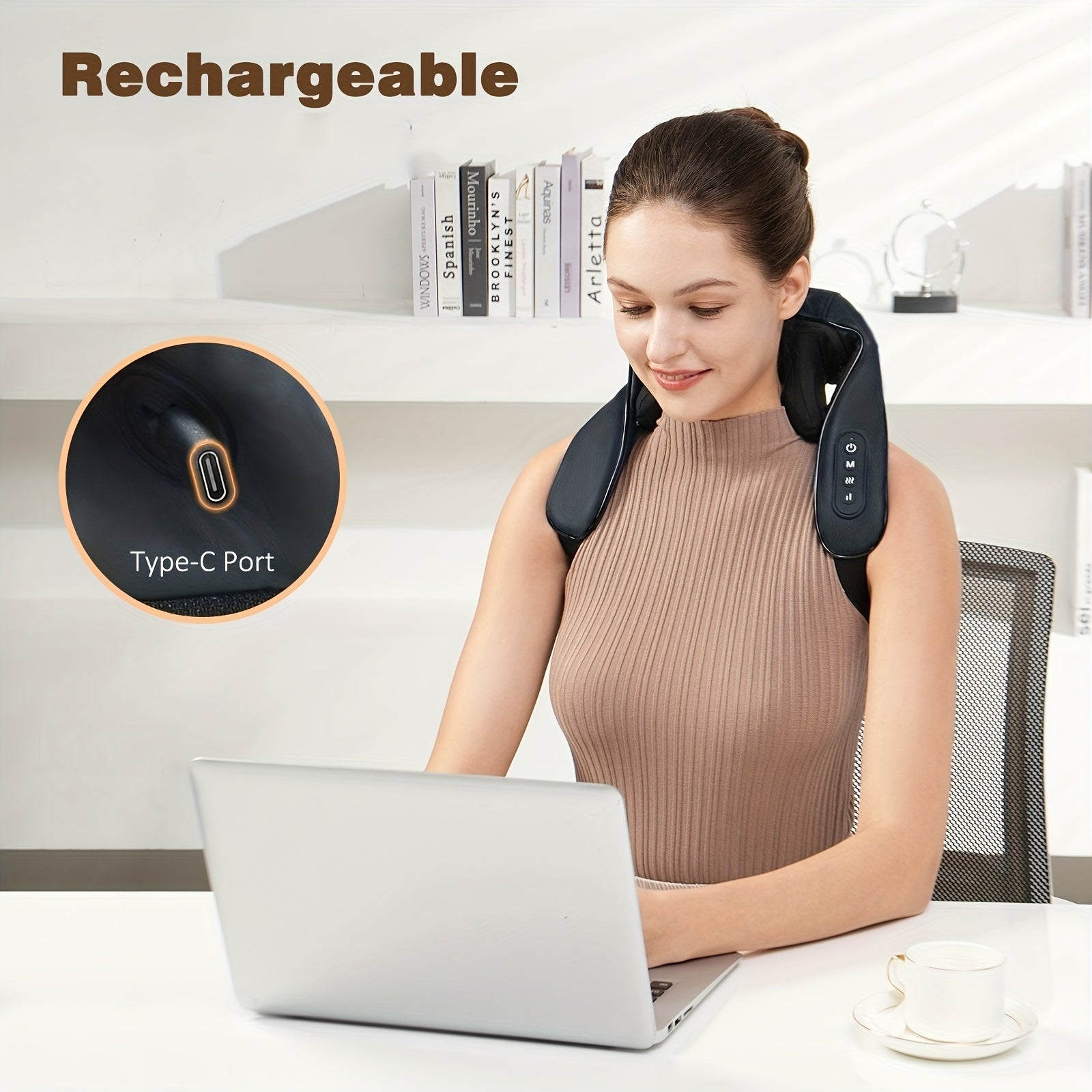 Cordless Neck & Shoulder Massager with Heat - BestGod®