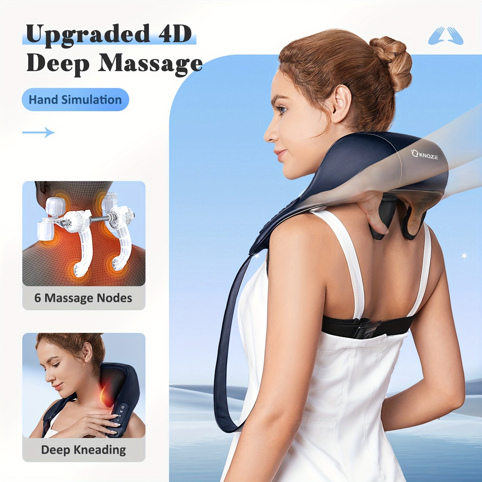 Cordless Neck & Shoulder Massager with Heat - BestGod®