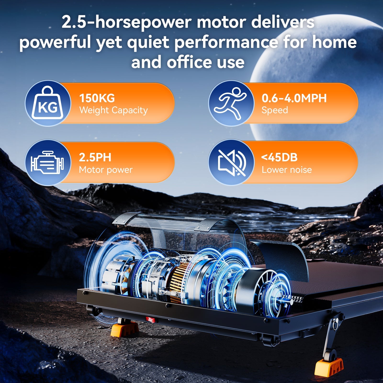 Anylife Portable Incline Walking Pad in a compact storage position.