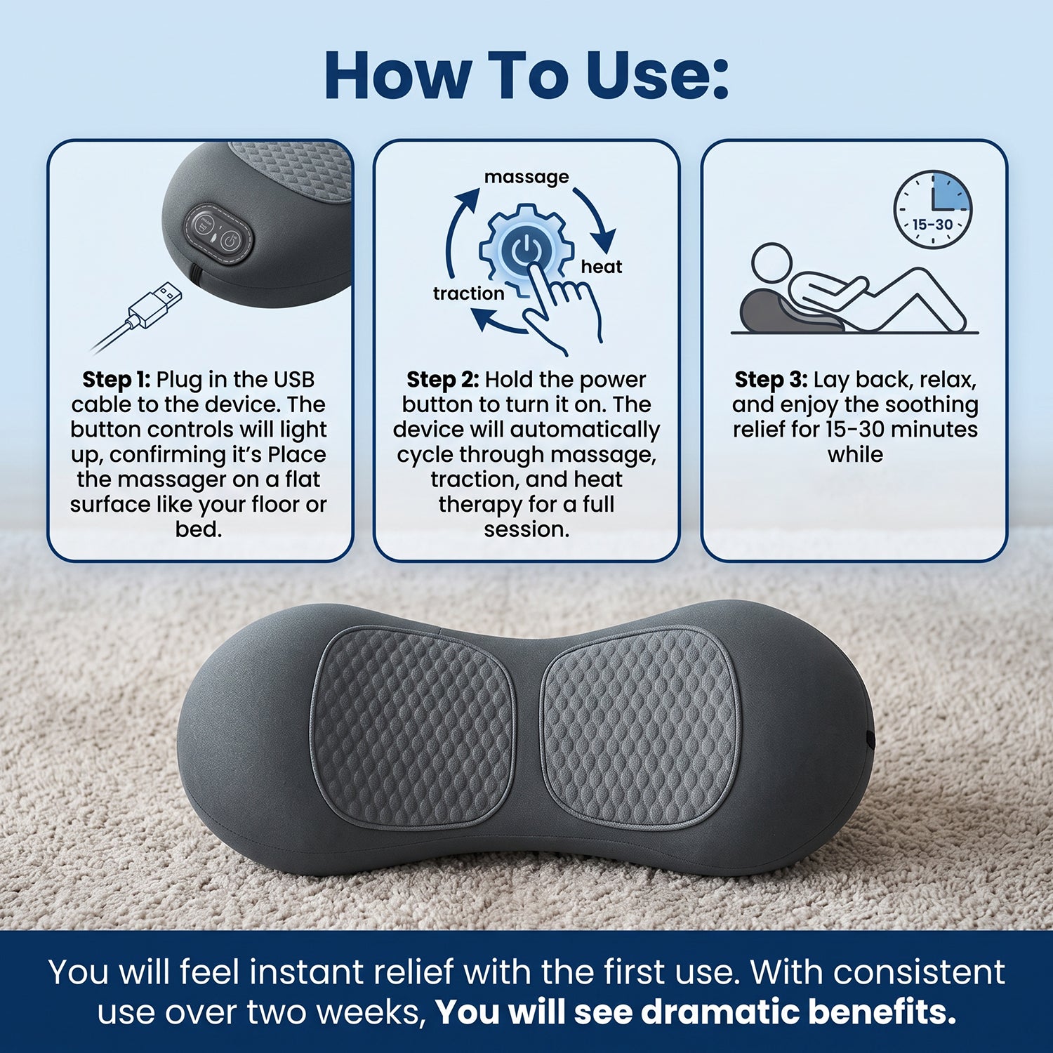 BestGod Triple Fusion Massager for Back Relief BestGod®