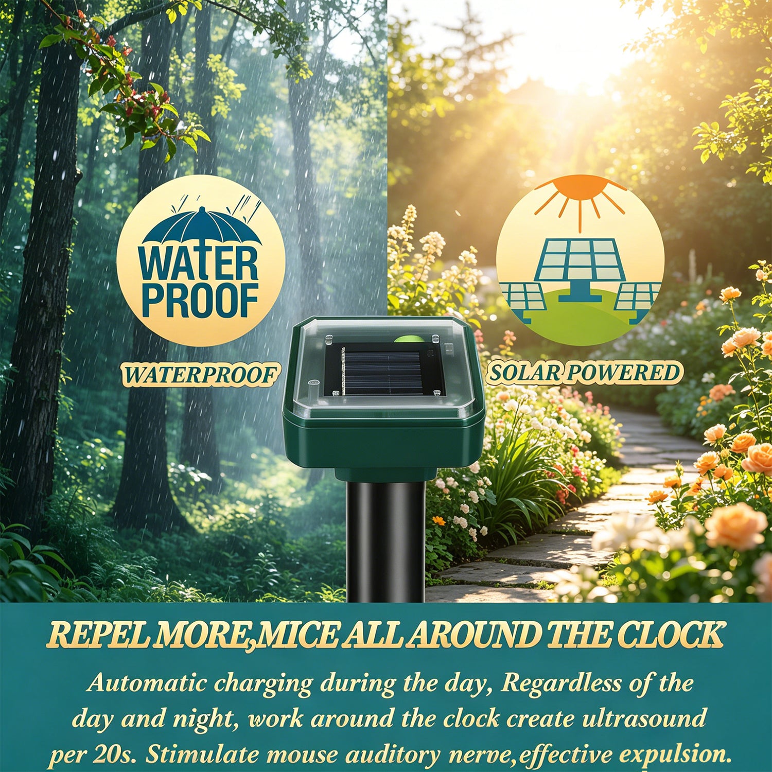 BestGod Mole Repeller Ultrasonic