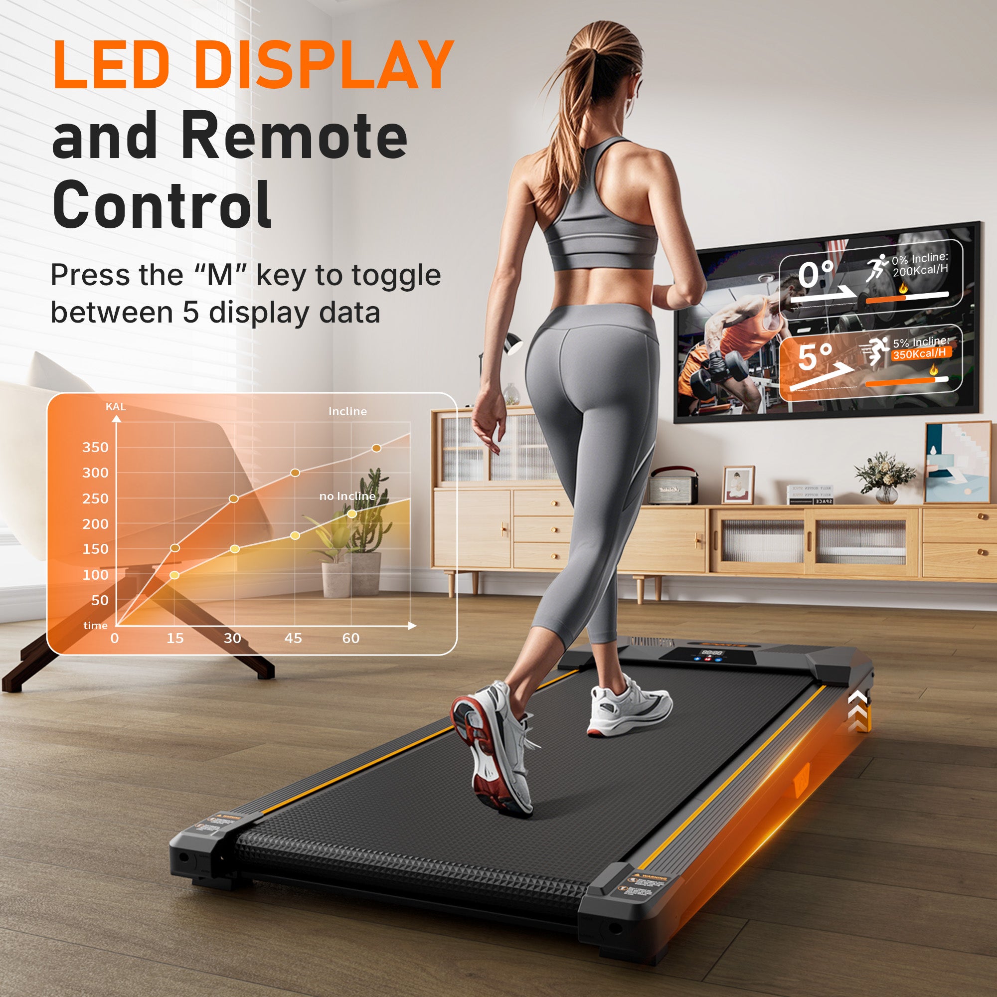 Under Desk Treadmill Walking Pad, 2.5HP 2-in-1 Jogging Foldable Portable Treadmill with Remote, 265LBS Capacity, Quiet Office/Home Use - BestGod®