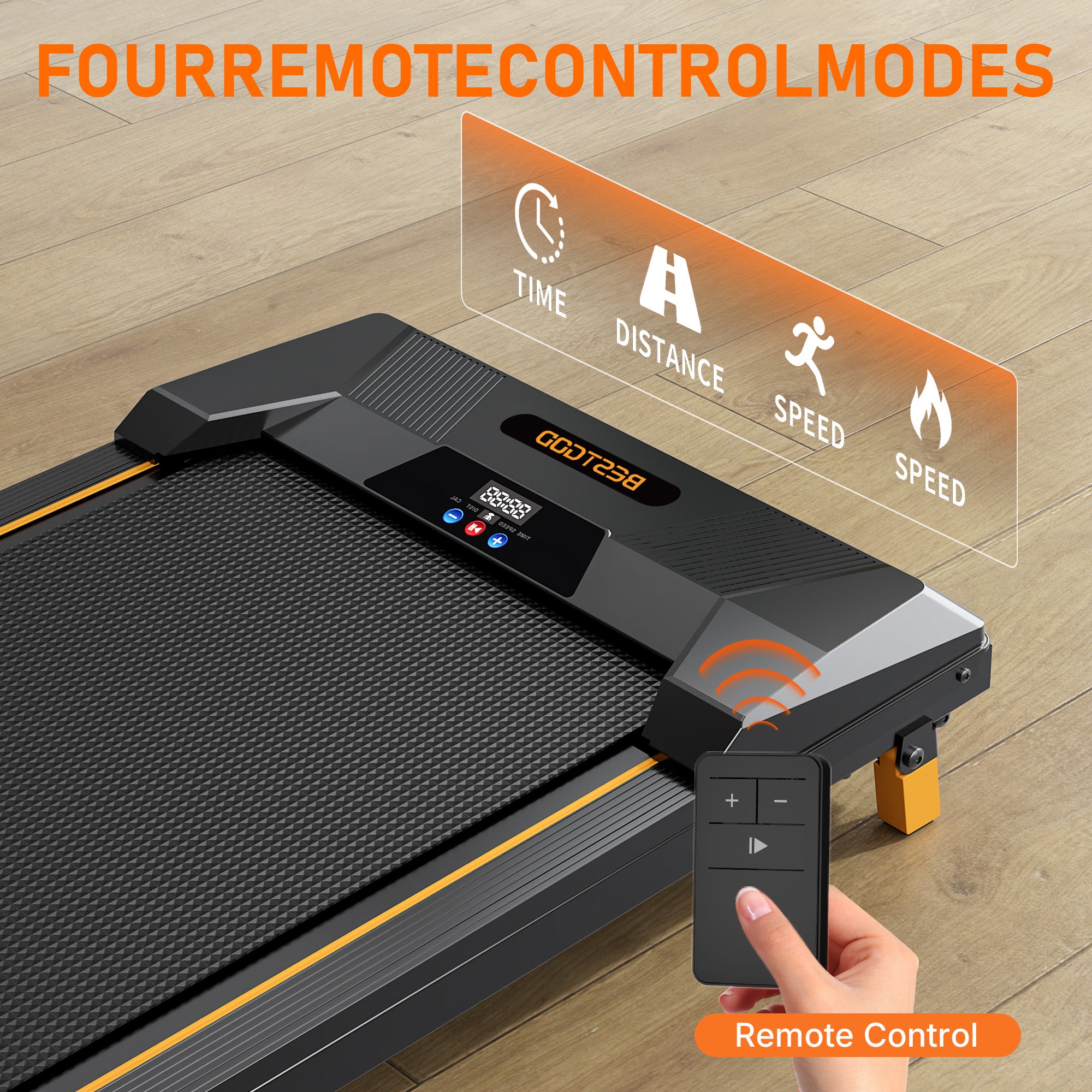 Under Desk Treadmill Walking Pad, 2.5HP 2-in-1 Jogging Foldable Portable Treadmill with Remote, 265LBS Capacity, Quiet Office/Home Use - BestGod®