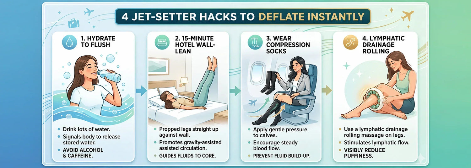 How to Avoid “Airplane Legs”: 4 Jet-Setter Secrets to Deflate Travel Bloat