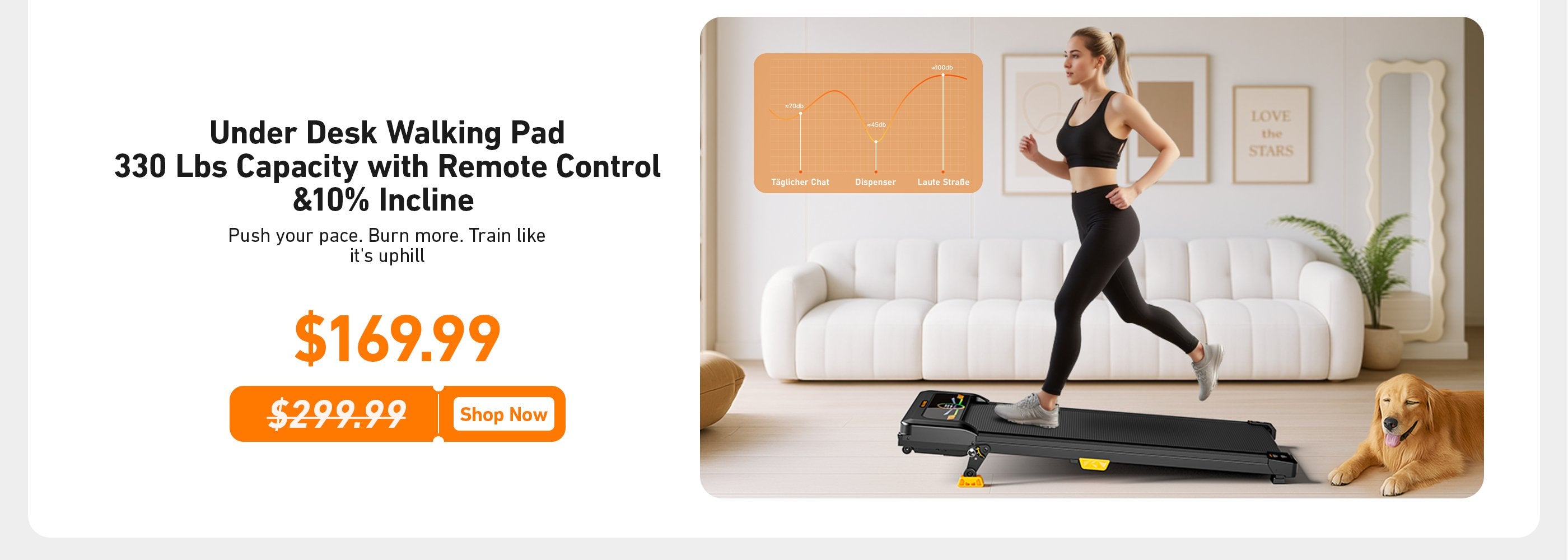 bestgod underdesk walking pad 10% incline summersale discount $169.99 only today