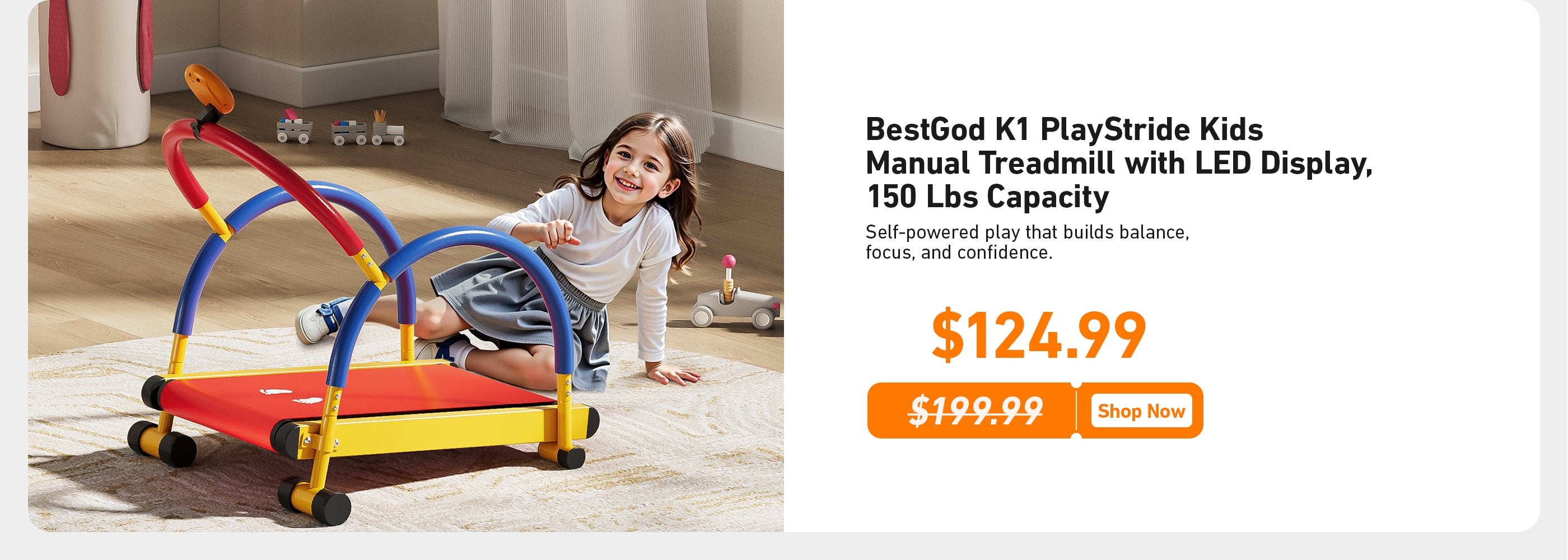 BestGod Kids Treadmill summersale discount $139.99 only today