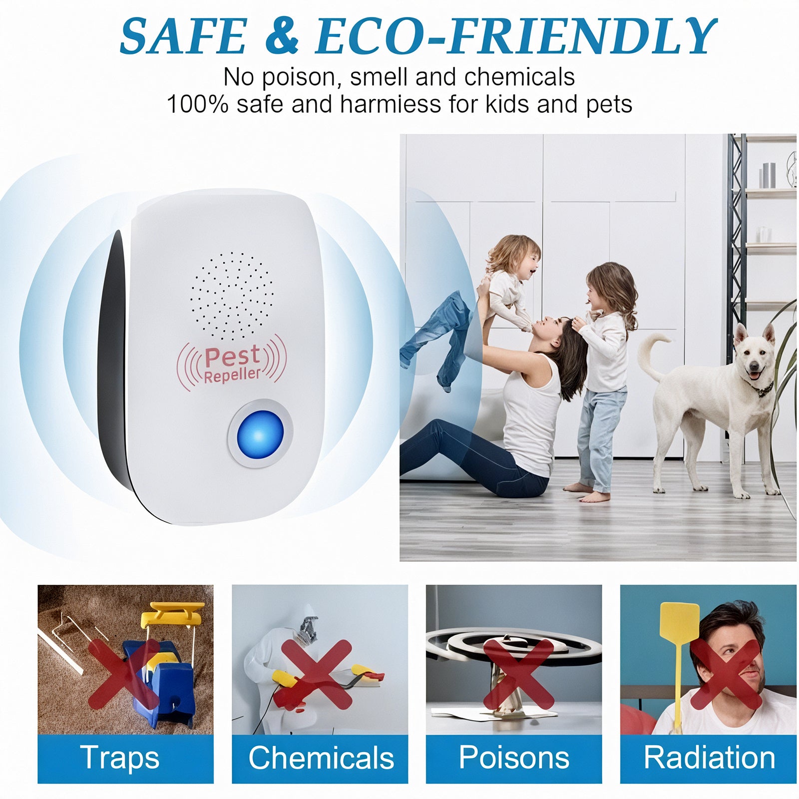 BestGod Safe Ultrasonic Pest Repeller(3-Pack) BestGod®